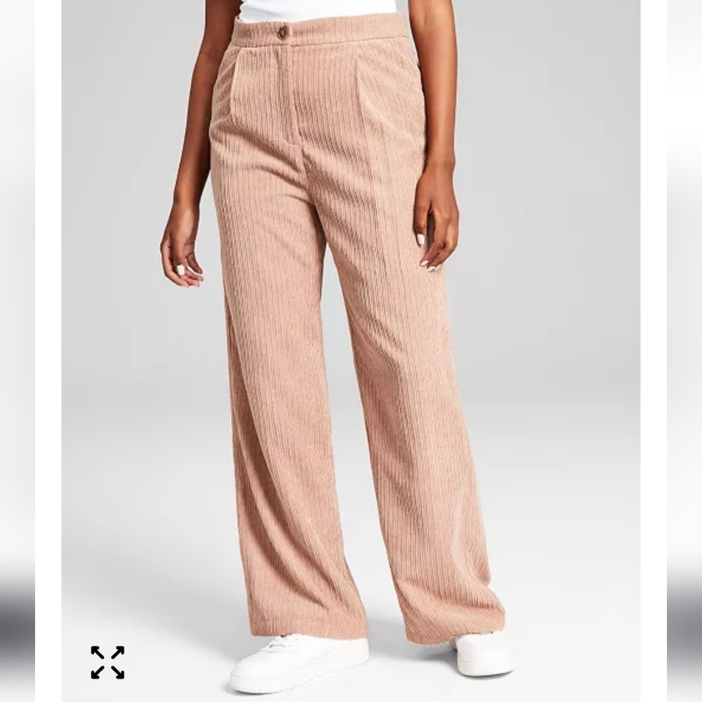 And Now This Wide Leg Corduroy Pants High-Waist Women's Trousers Size 12